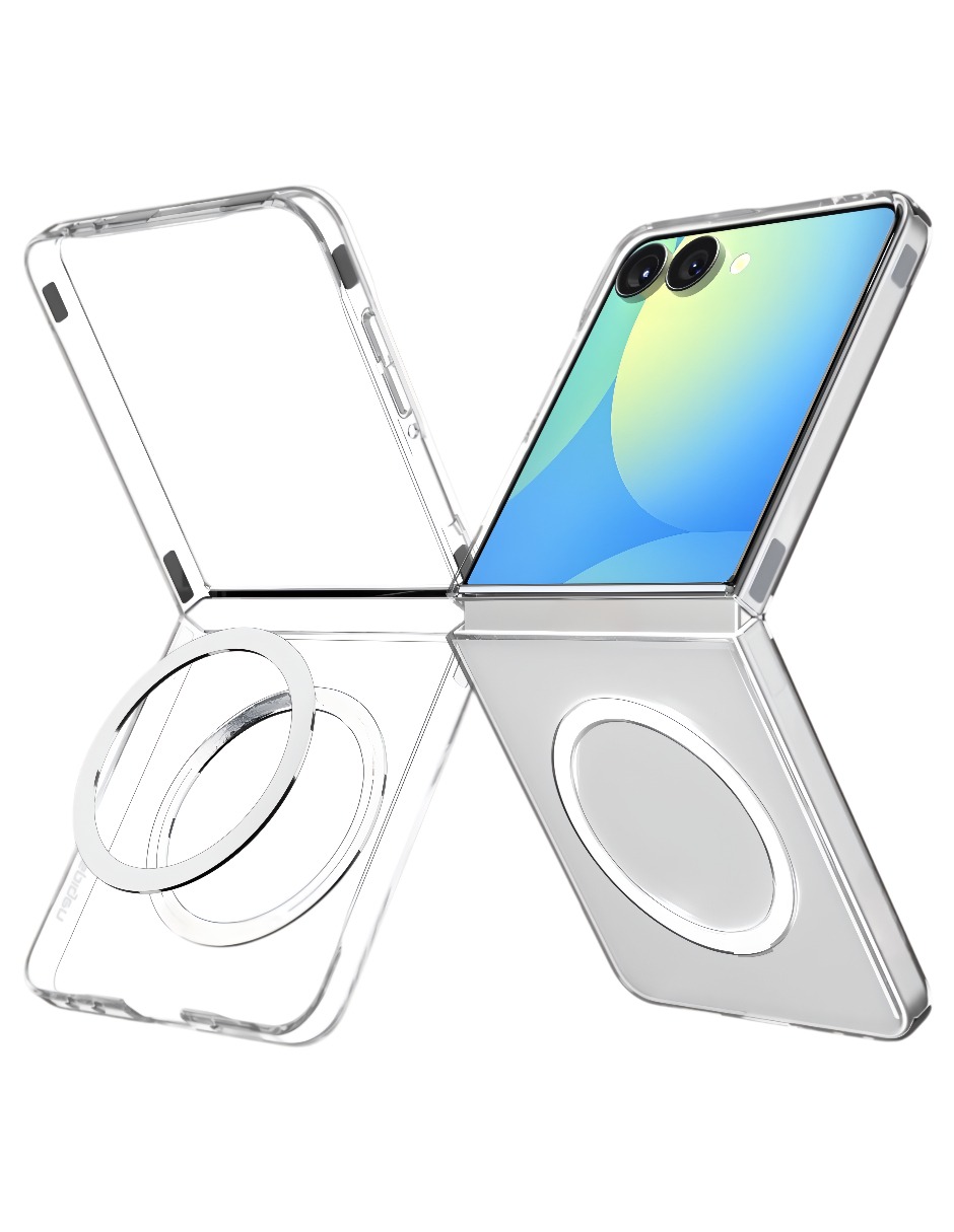 Funda Transparente con MagSafe Compatible con Samsung Z Flip 7
