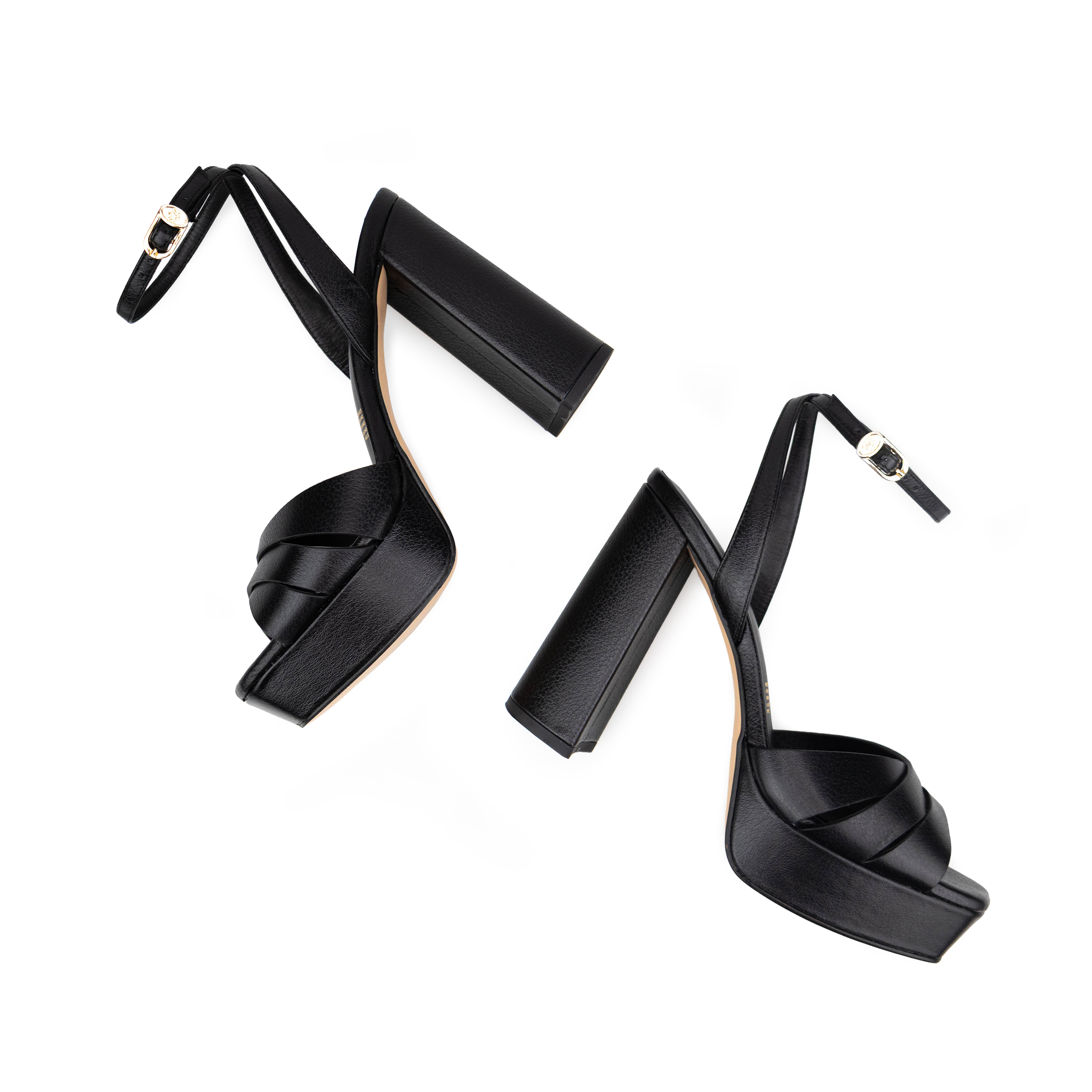 Zapatillas De Tacón Davenia De Piel Sandalia De Tacón Para Dama Mod. Julieta