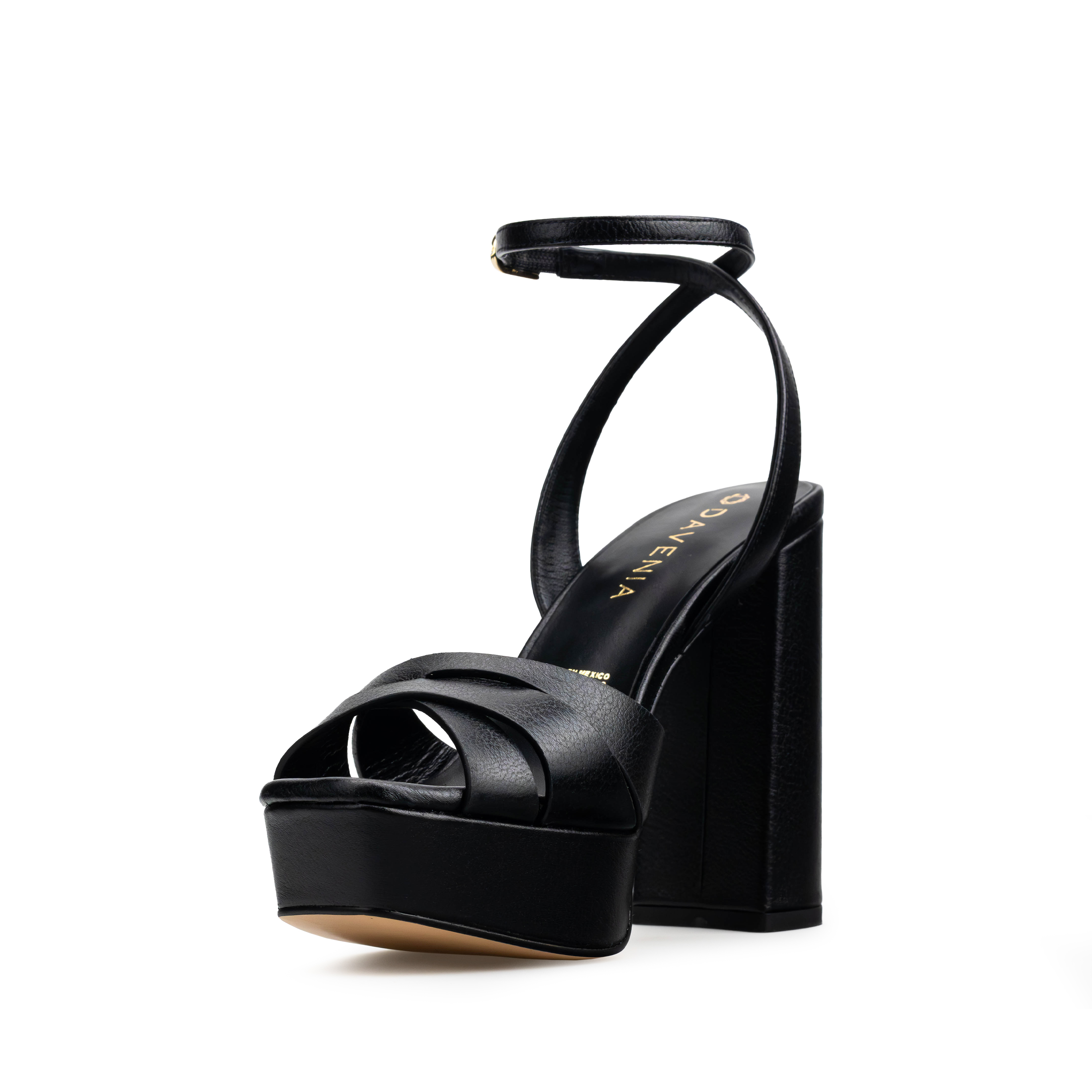 Zapatillas De Tacón Davenia De Piel Sandalia De Tacón Para Dama Mod. Julieta
