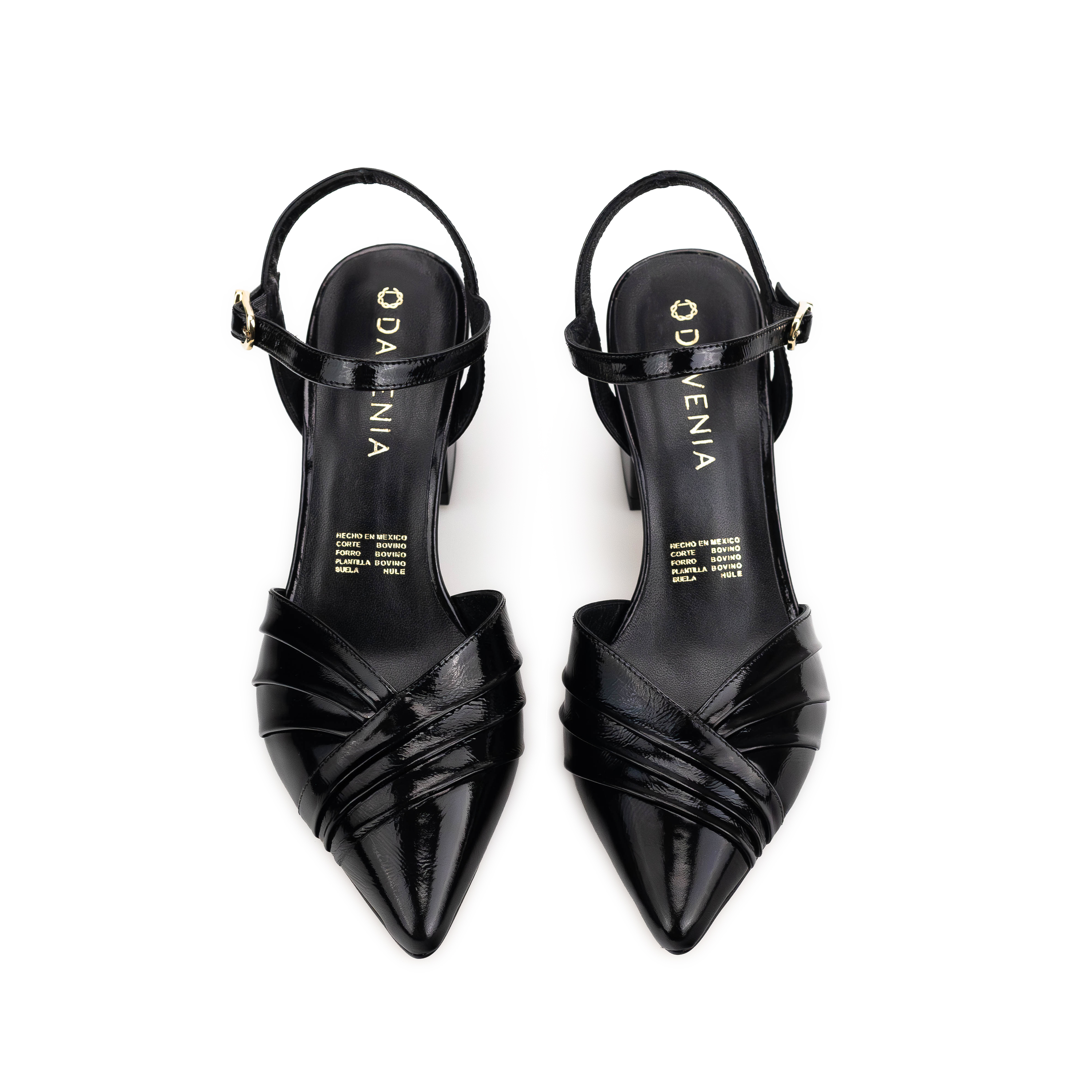 Zapatillas De Tacón Davenia De Piel Para Dama Mod.  Alicia