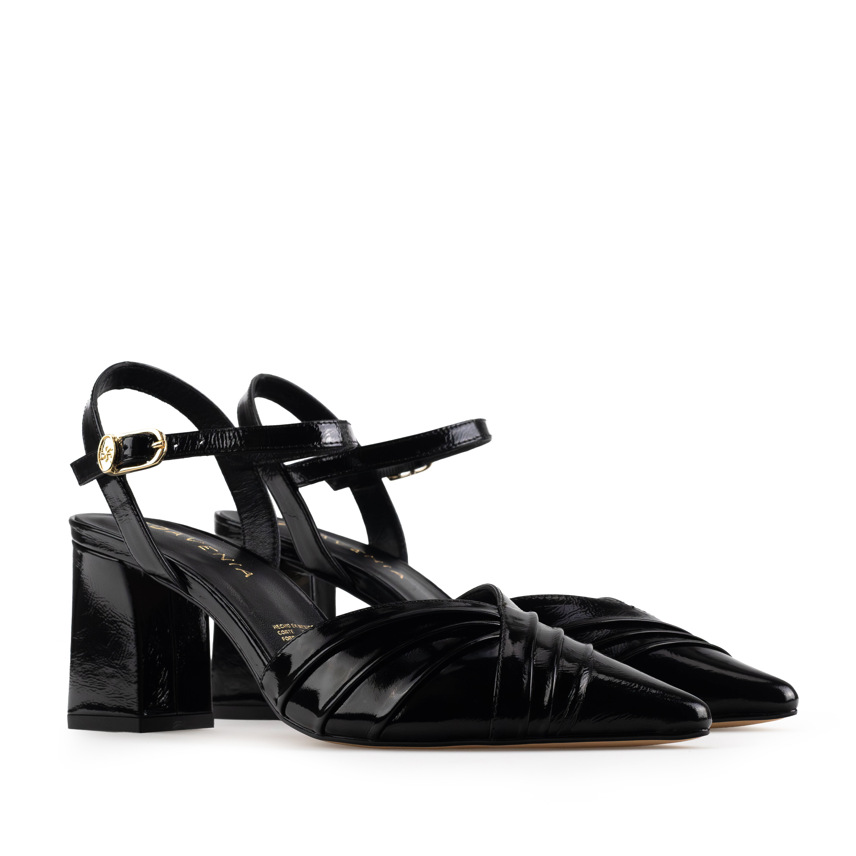 Zapatillas De Tacón Davenia De Piel Para Dama Mod.  Alicia