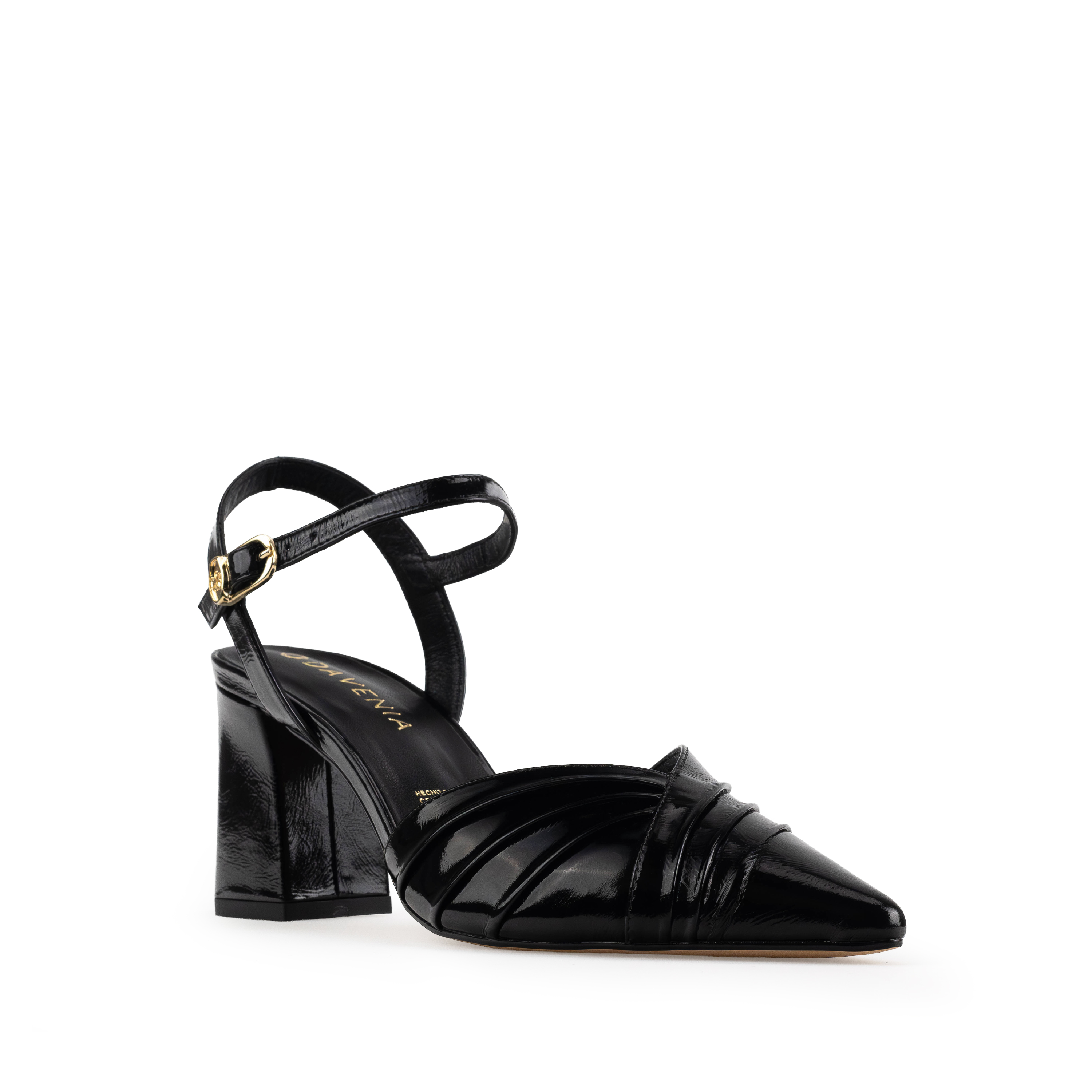 Zapatillas De Tacón Davenia De Piel Para Dama Mod.  Alicia