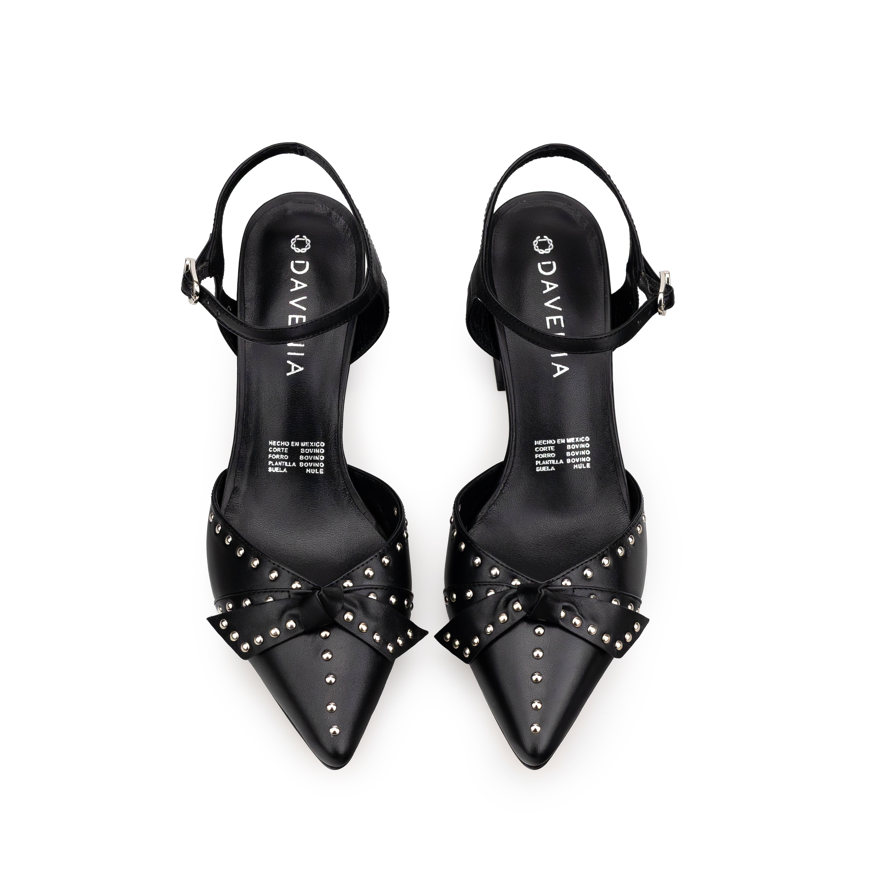 Zapatillas De Tacón Davenia De Piel Para Dama Mod. Hannah