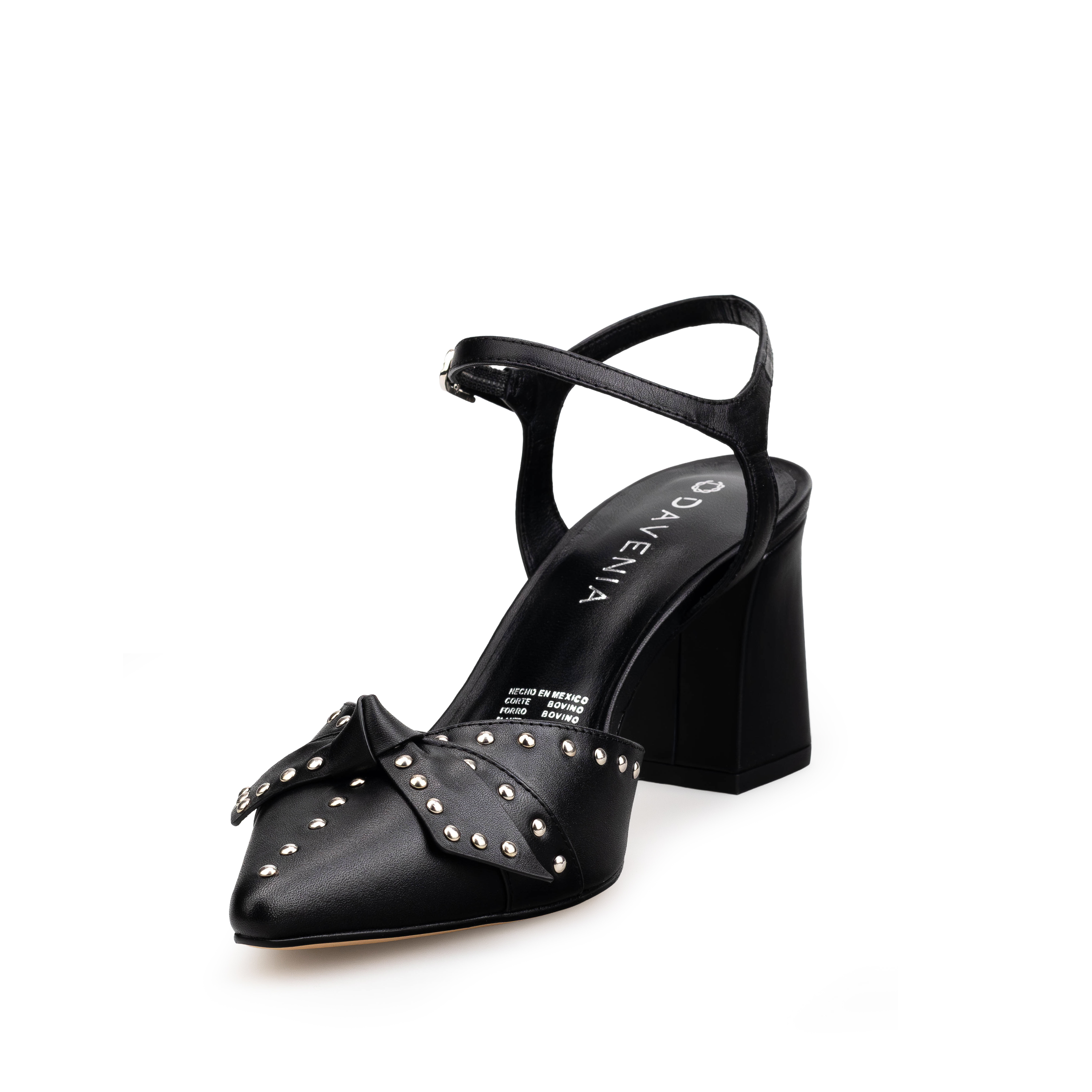 Zapatillas De Tacón Davenia De Piel Para Dama Mod. Hannah