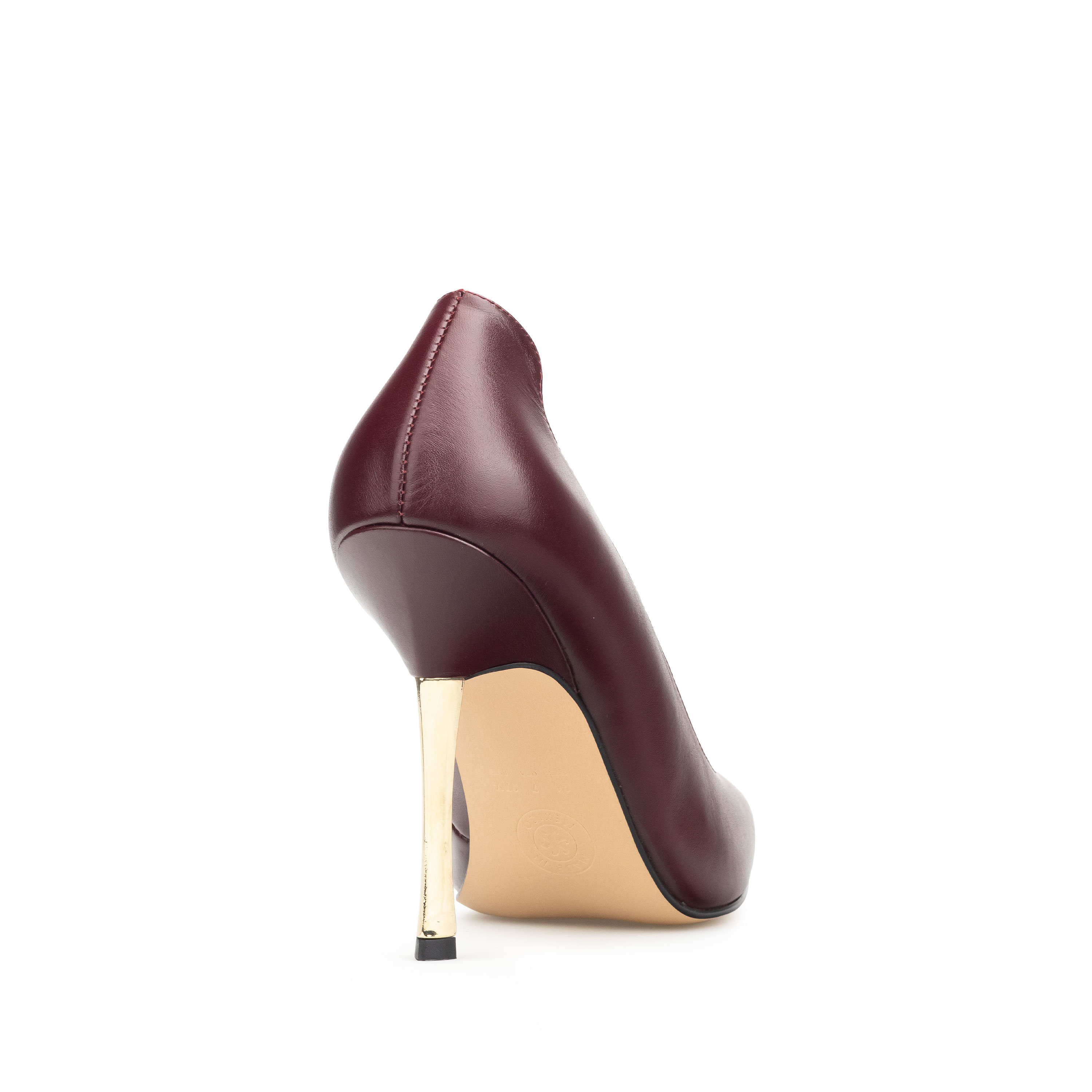Zapatillas De Tacón Fino Davenia De Piel Para Dama Amelia Vino