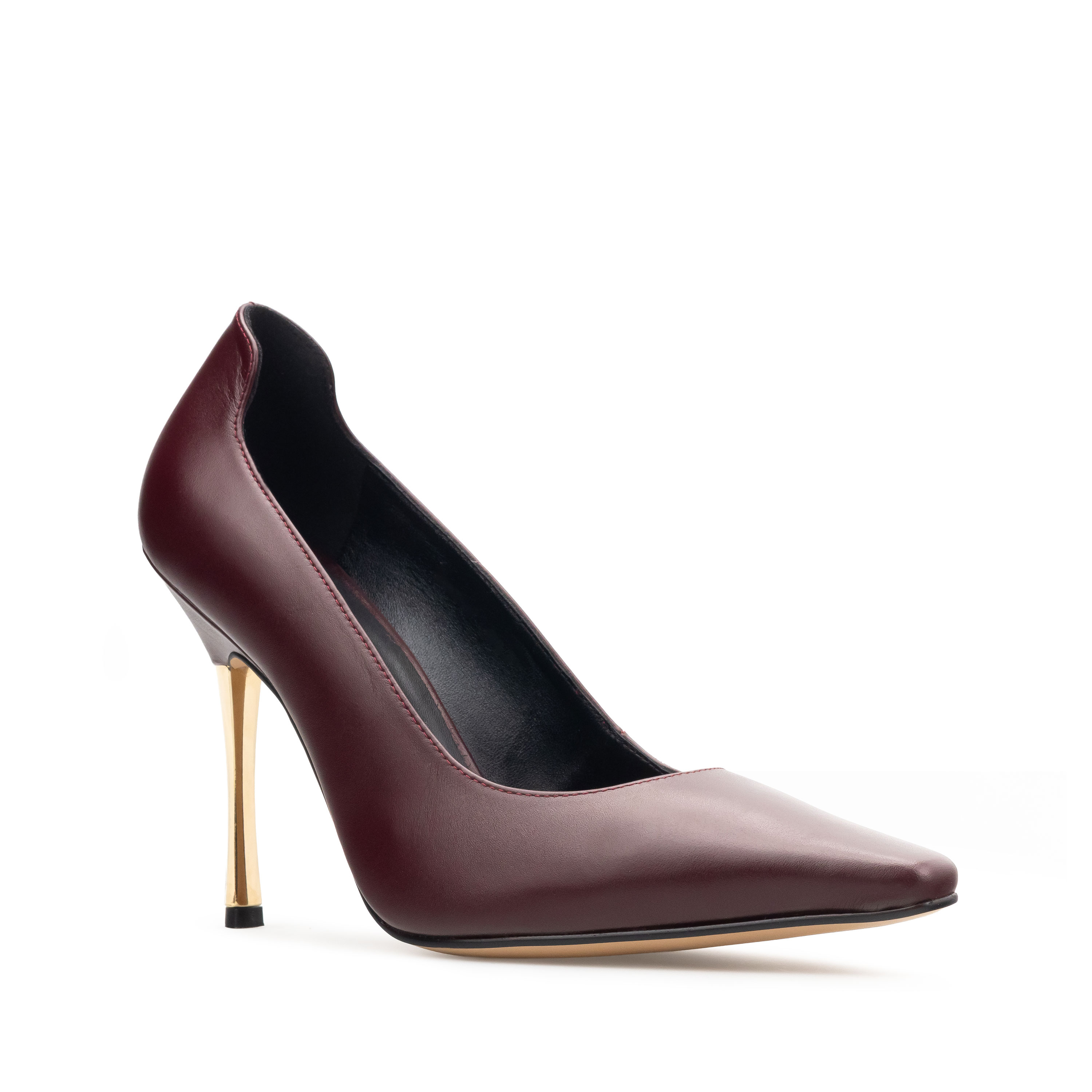 Zapatillas De Tacón Fino Davenia De Piel Para Dama Amelia Vino