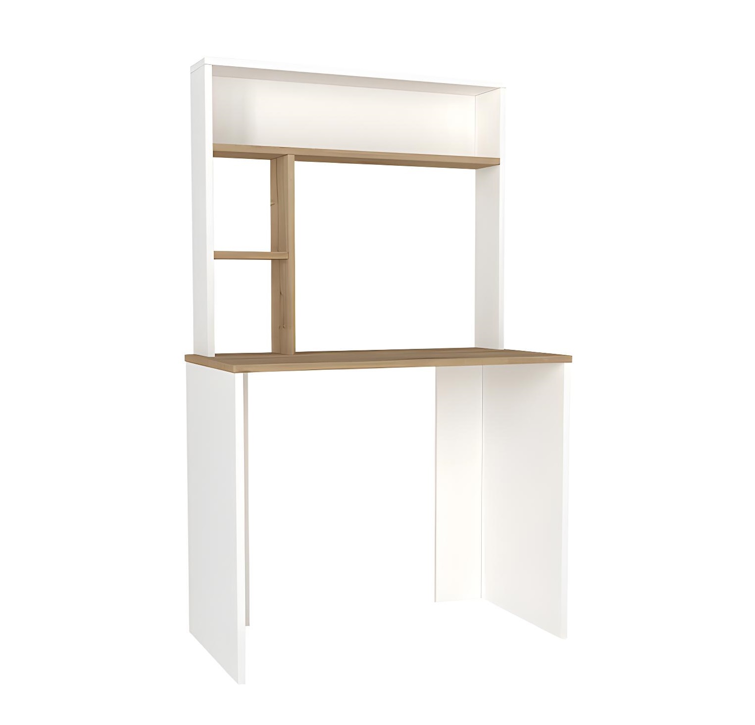 Escritorio con almacenamiento Blanco con Madera