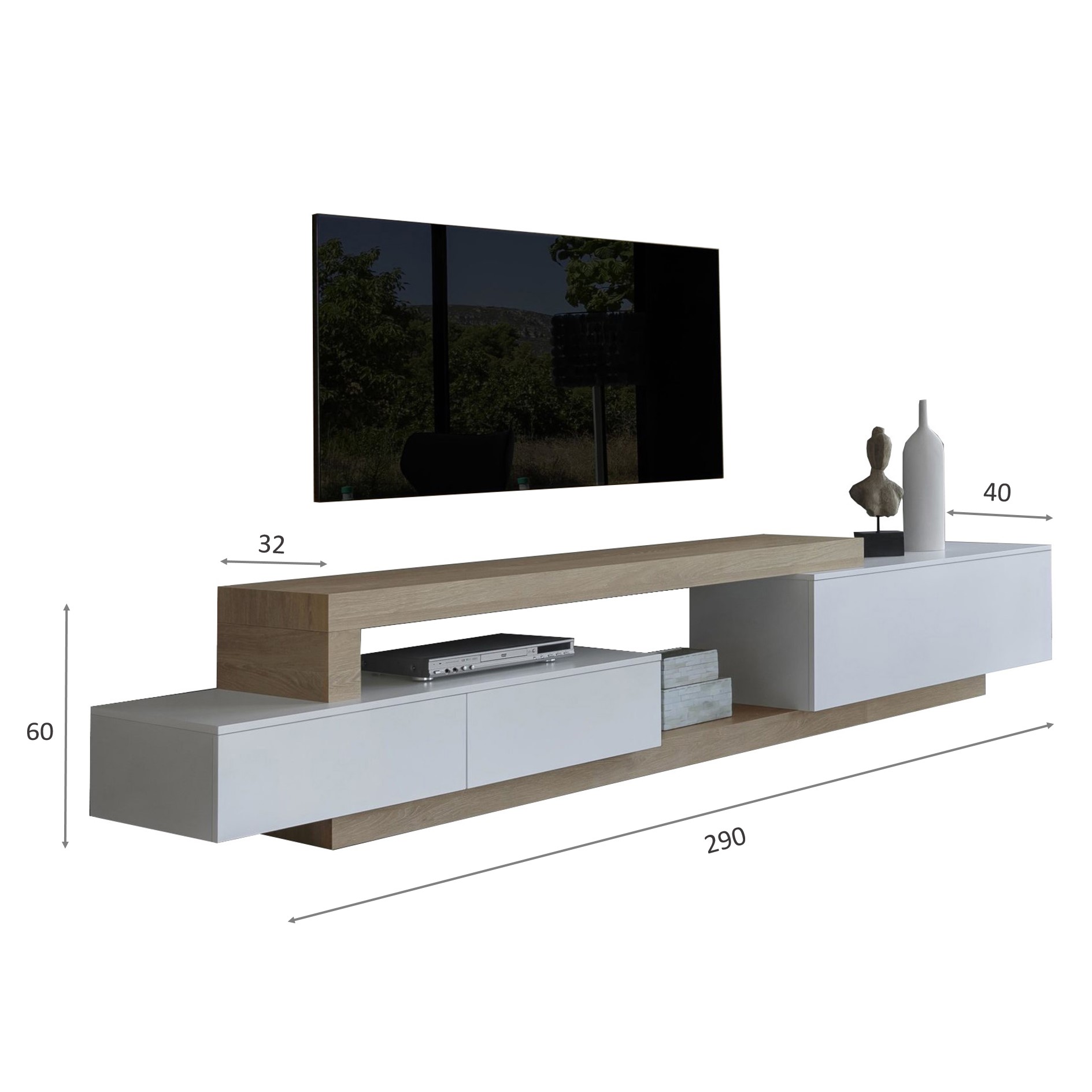 Mueble De Tv Minimalista Composición 5.05