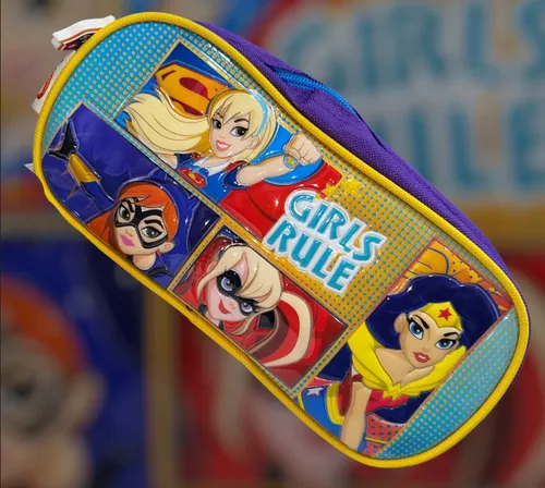 Lapicera Estuchera Escolar Girls Rule Dc