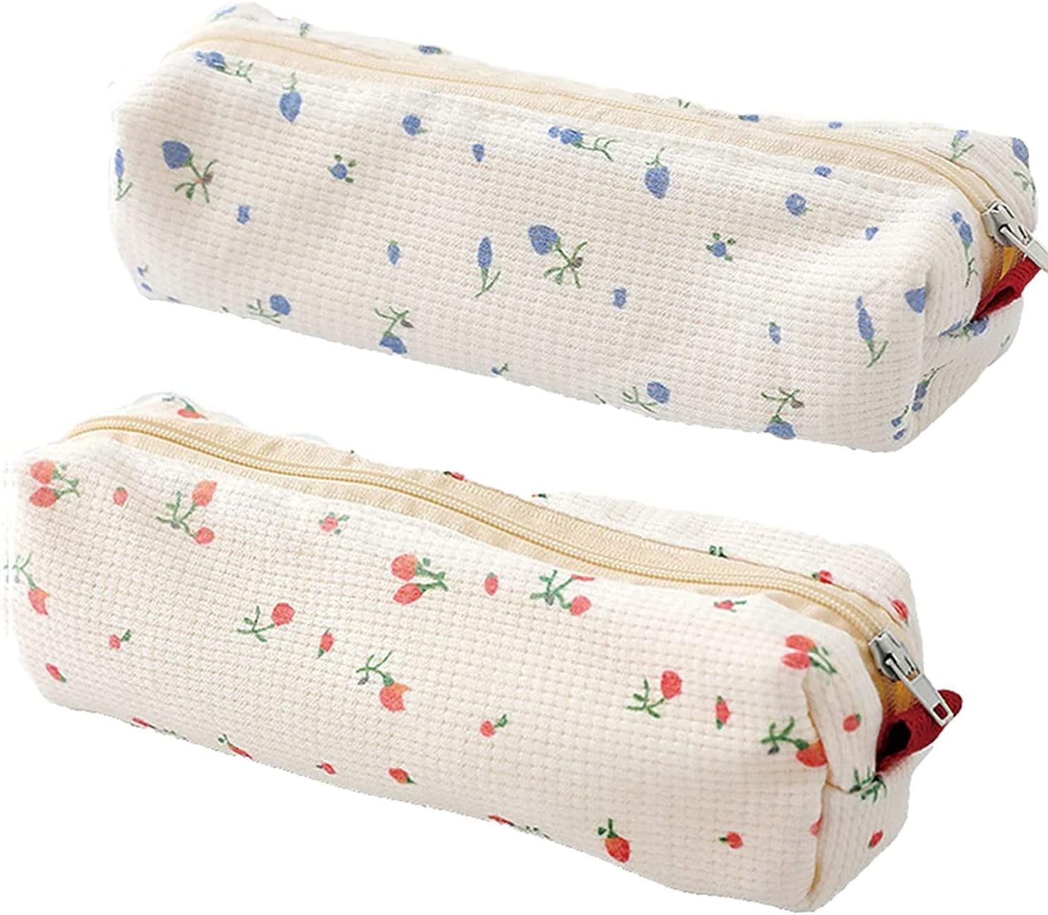 Estuche Cartuchera para Lápices con Diseño Floral, Estuchera Paquete de 2 
