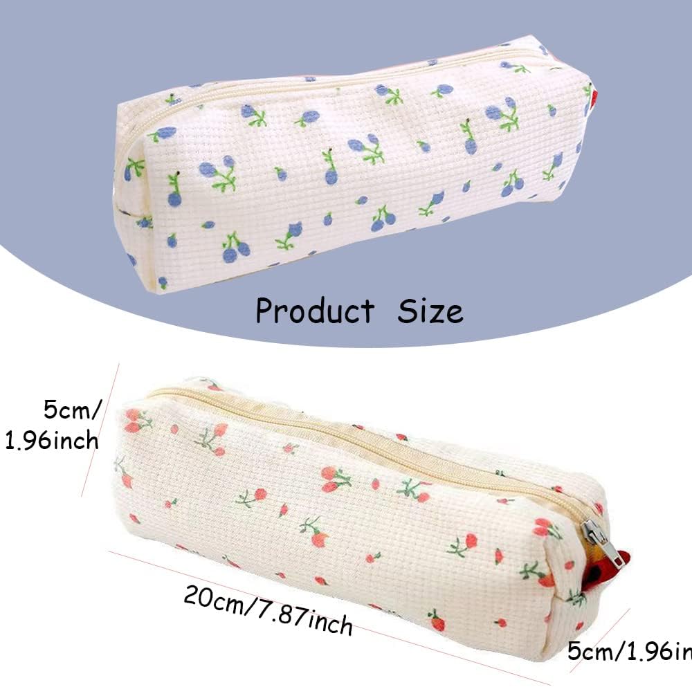 Estuche Cartuchera para Lápices con Diseño Floral, Estuchera Paquete de 2 