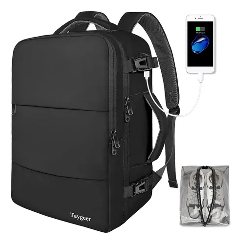 Mochila De Viaje Laptop 15.6 Pulgadas Aprobado Por Avión 10kg Antirrobo Impermeable Taygeer Más Bolsa Organizadora 1001