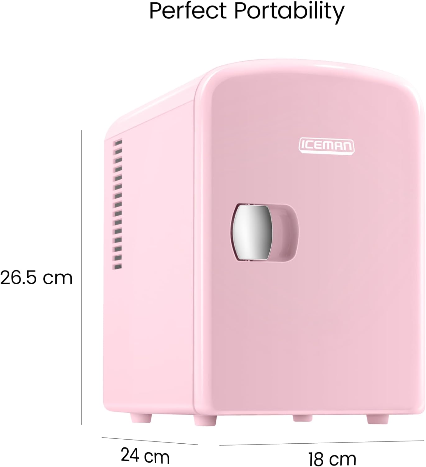 Chefman Mini-Refrigerador Portátil | Mini-Fridge | Frigobar | Rosa