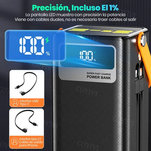 Power Bank 70000mah Batería Portátil Cargador Ultrarápida