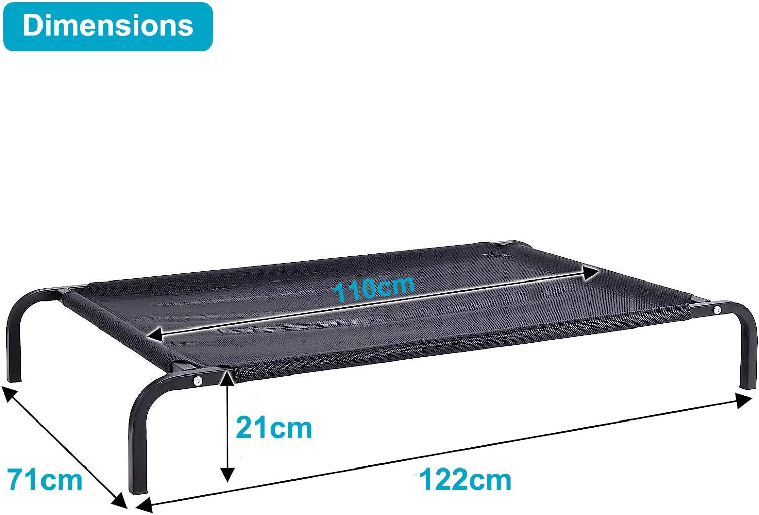 Cama para Perro, MCSWKEY Cama Elevada para Perro Extra Grande con Malla Transpirable y Lavable