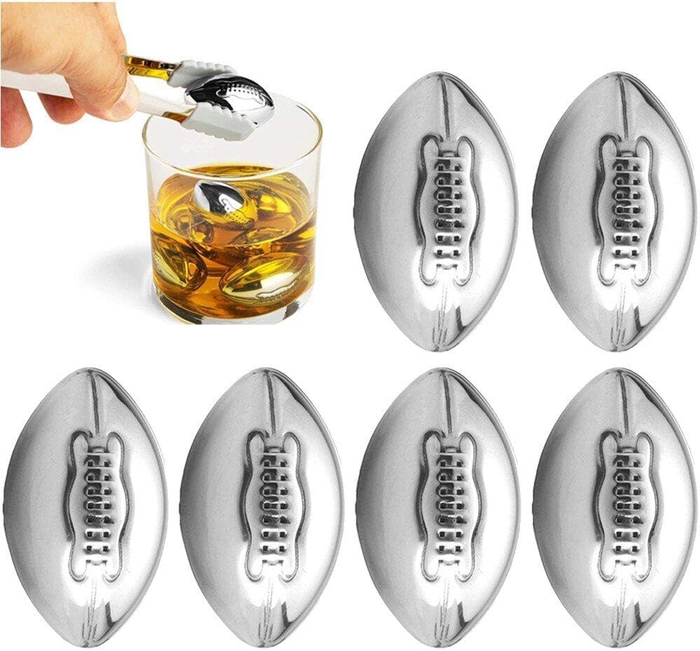 Cubos de hielo de acero inoxidable, reutilizables, para cerveza, vino, bebidas, enfriadores de metal congelado rápido