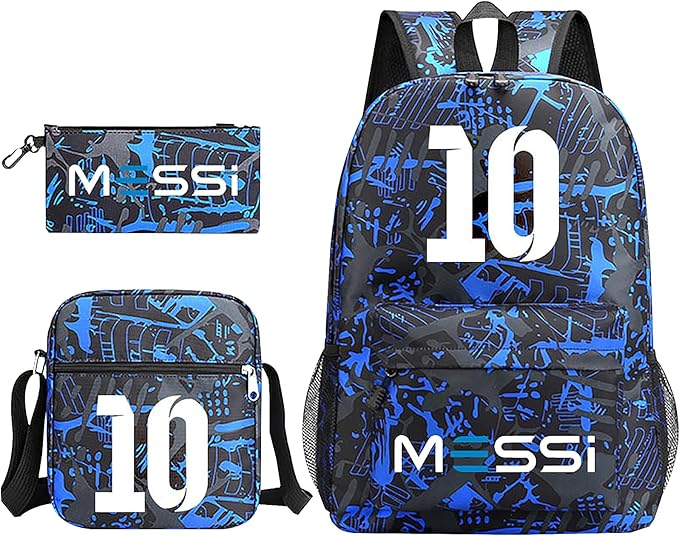 Mochila de Estrella de Fútbol, Juego de Mochila Para Niños 3 piezas