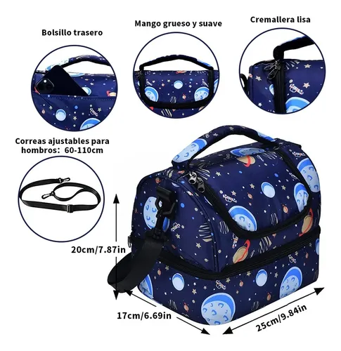 Lonchera Térmica Bolsa De Almuerzo Hombro Para Niños