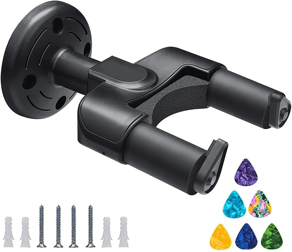Soporte para Instrumentos Musicales, Colgador de Guitarra, Soporte Guitarra de Pared Plano para Guitarras Eléctricas, 