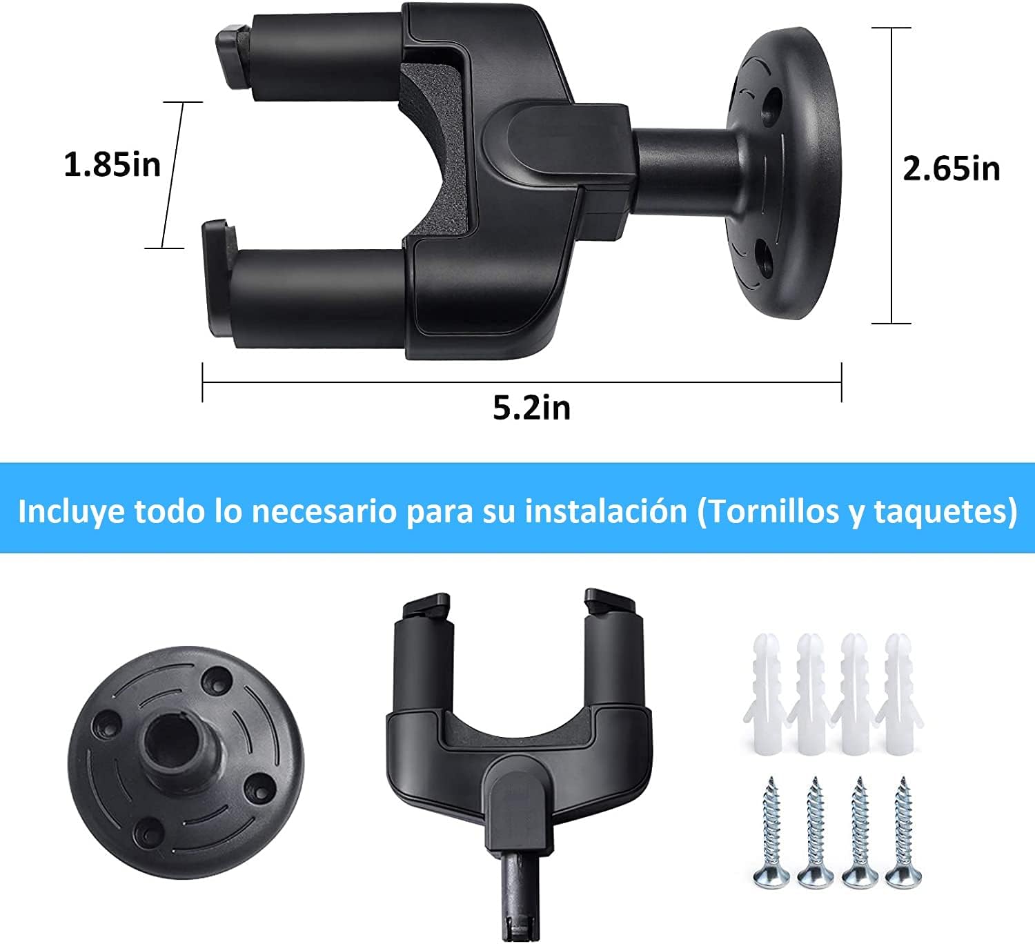 Soporte para Instrumentos Musicales, Colgador de Guitarra, Soporte Guitarra de Pared Plano para Guitarras Eléctricas, 