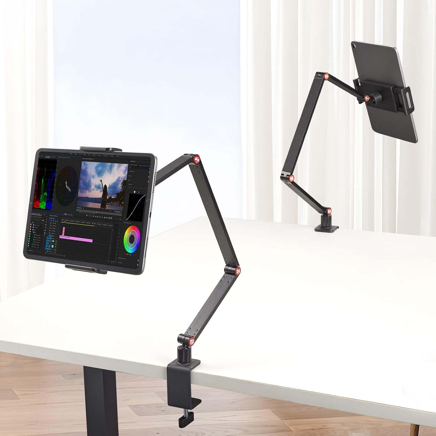 Soporte para Monitor Extensible, Soporte Ajustable de 360 Grados, Compatible con iPad, Tableta, Celular, 4.7 a 16 