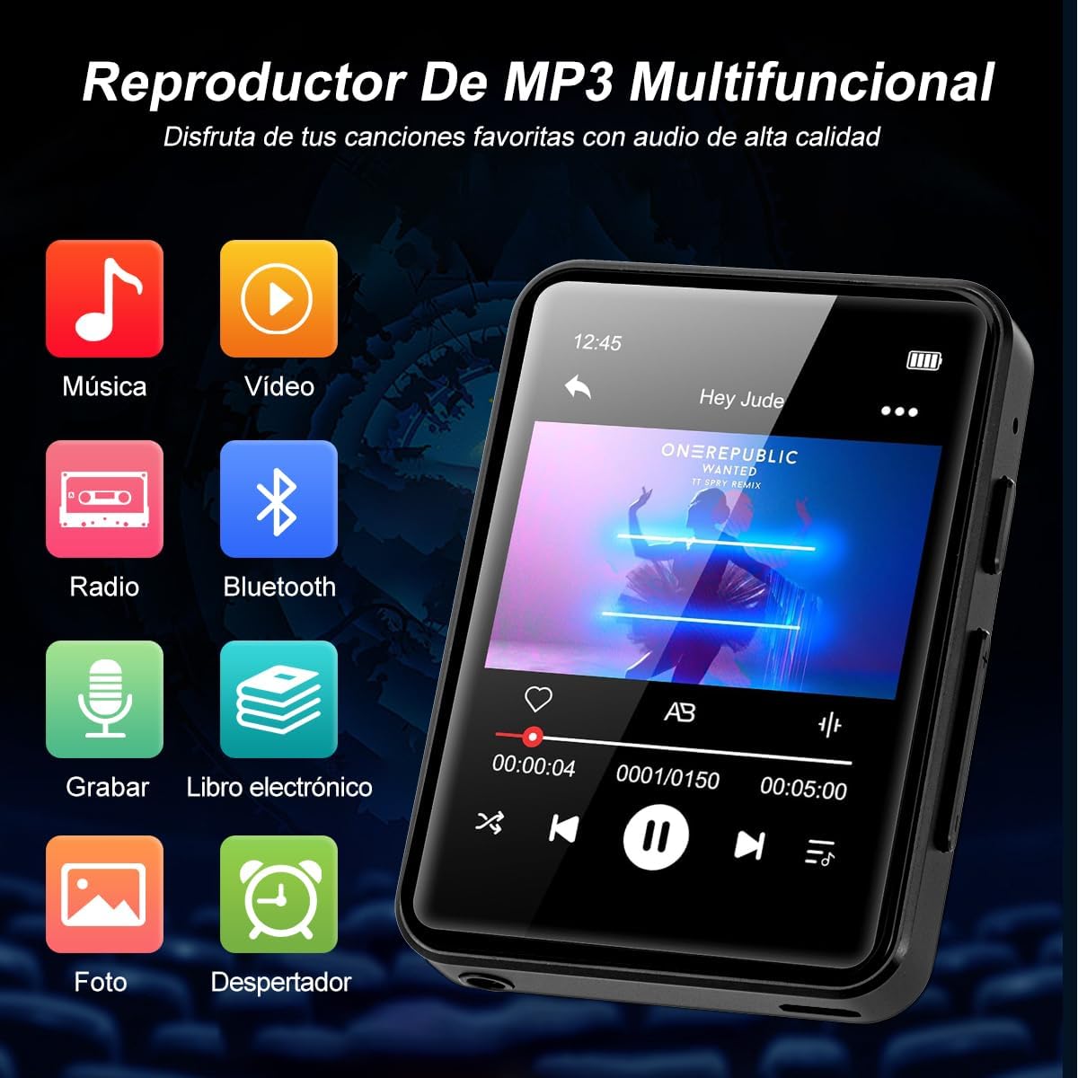 Reproductor MP3 MP4, Bluetooth 5.0