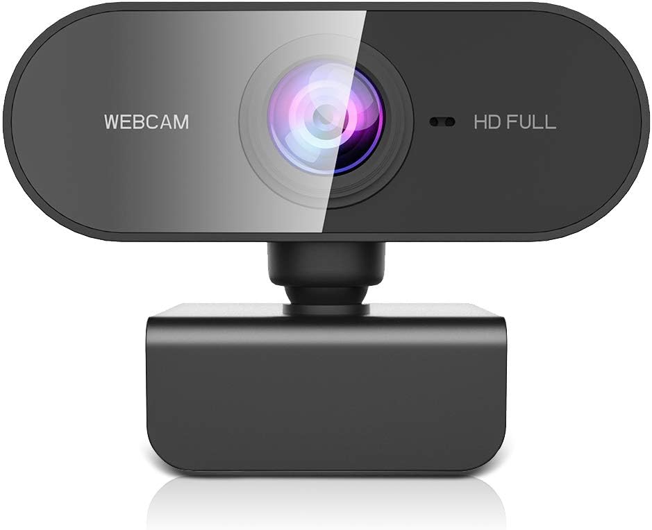 Webcam con Microfono para PC,Camara Web para PC HD 1080P,Camara para Laptop Plug＆Play,Web CAM Win/Mac/Linux,