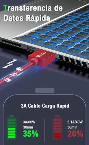 Cable USB C a tipo USB A de 1 m