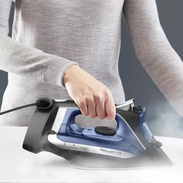 Plancha Vapor Rowenta 1725 W Suela Acero Inoxidable Antigota Color Azul