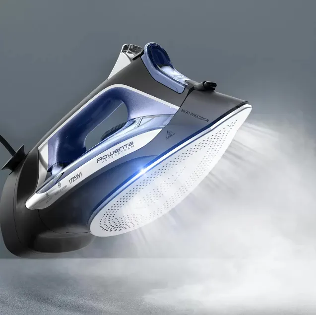 Plancha Vapor Rowenta 1725 W Suela Acero Inoxidable Antigota Color Azul