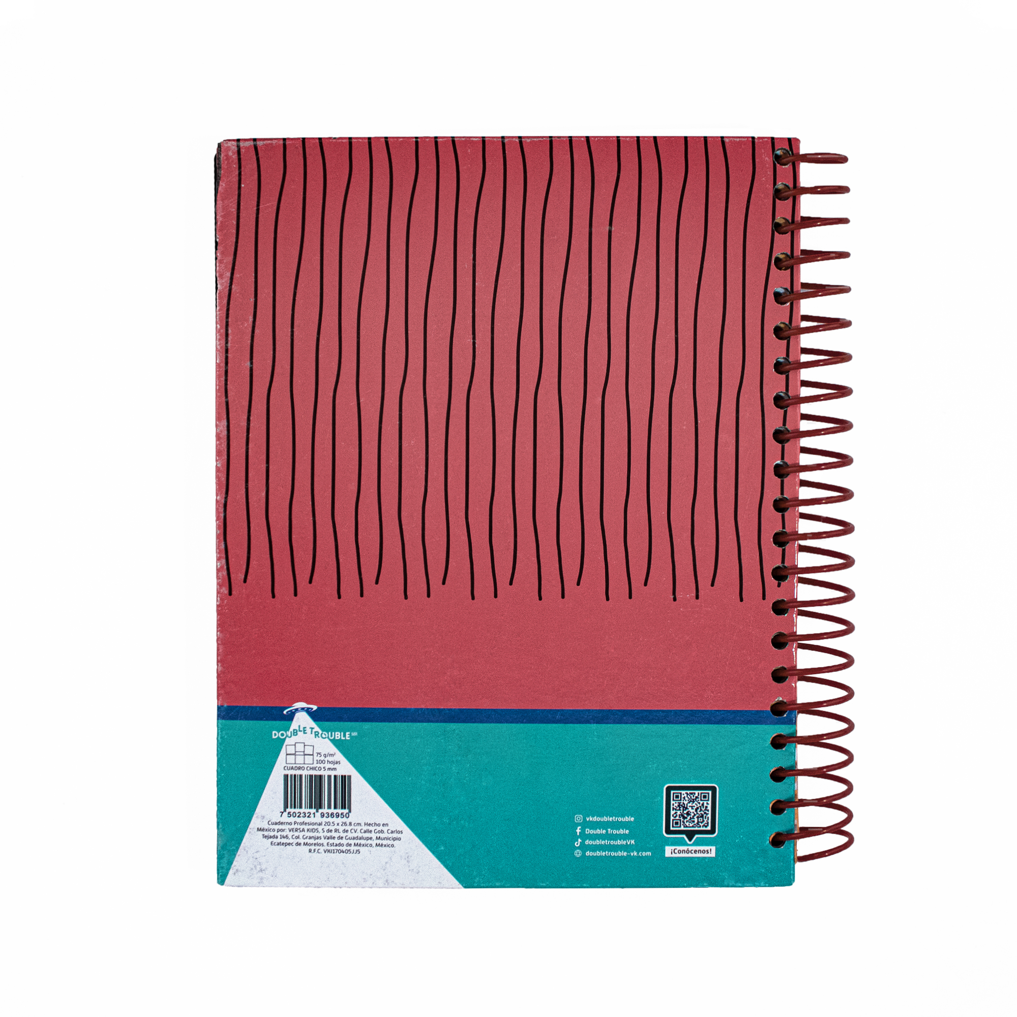 Cuaderno Libreta Profesional 200 Hojas Pasta Dura Cuadro chico