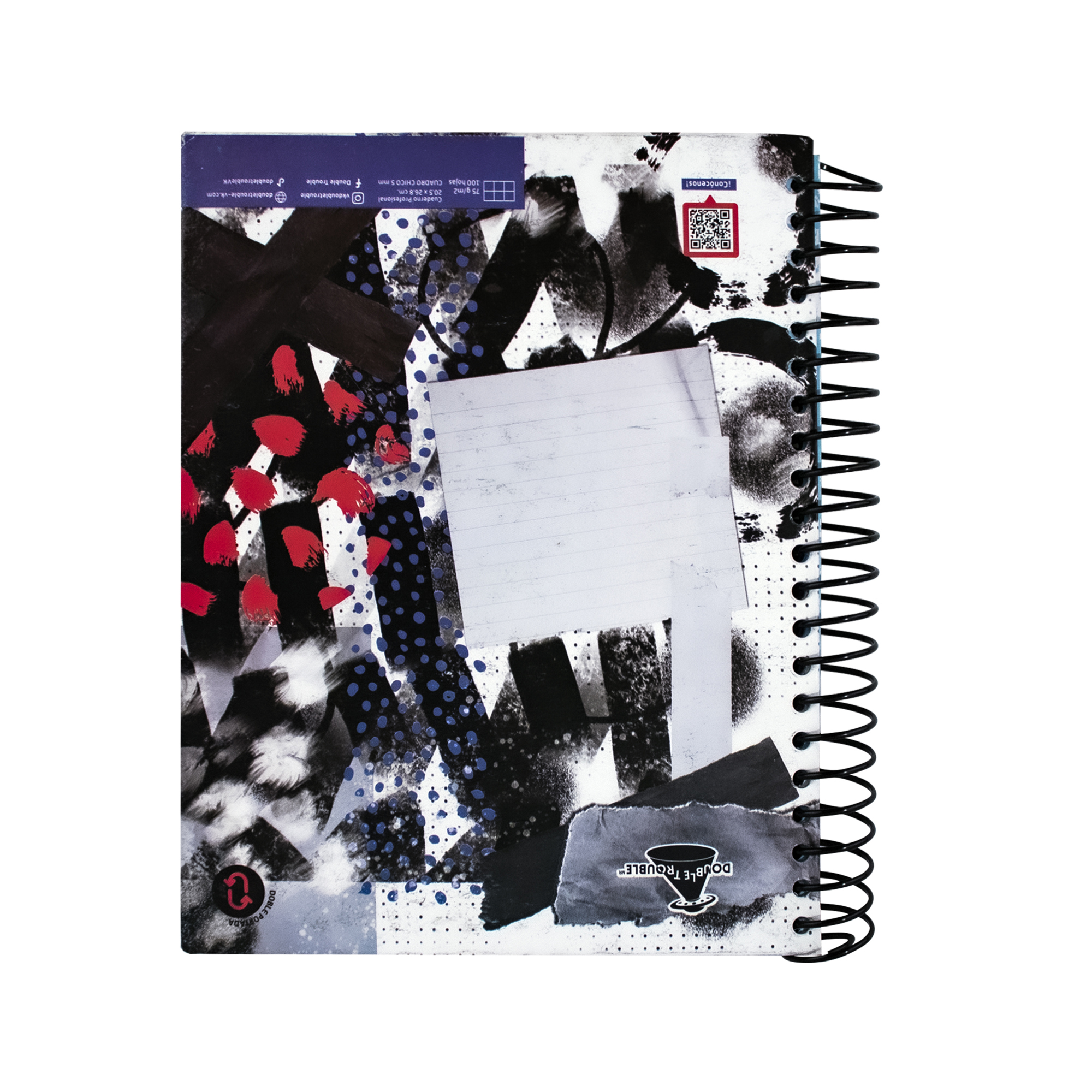 Cuaderno Libreta Profesional 200 Hojas Pasta Dura Flipbook Cuadro chico y grande.