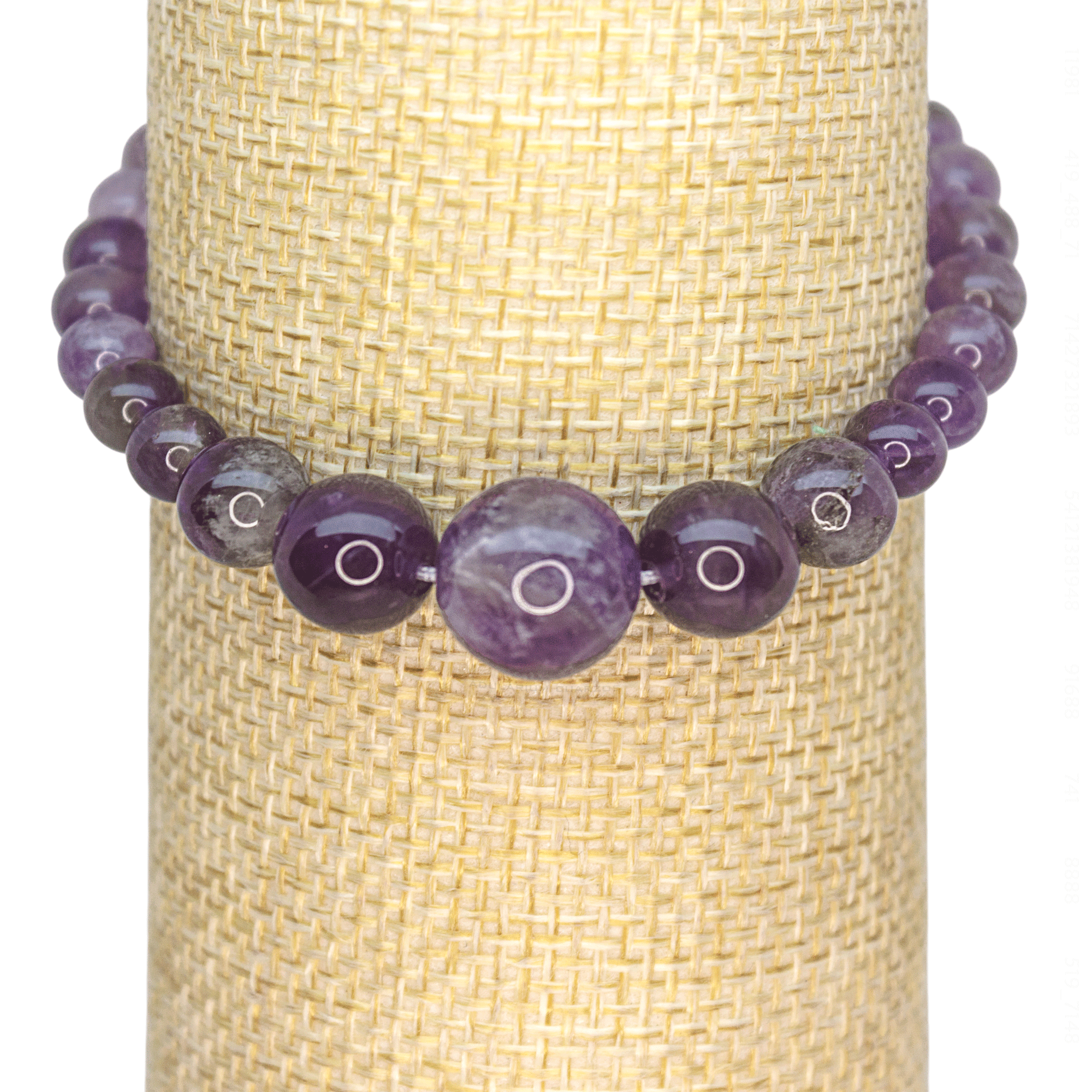 Pulsera Antiestrés Cuarzo Amatista Natural