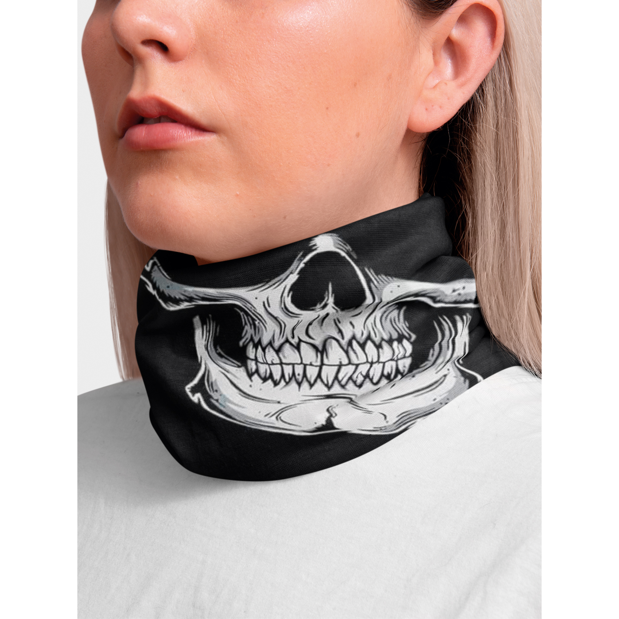 Bandana Tubular Multifuncional Diseño de Boca Craneo Buff Deportiva para Cabeza y Cuello Kit de 3 Piezas  Unisex Outdoor