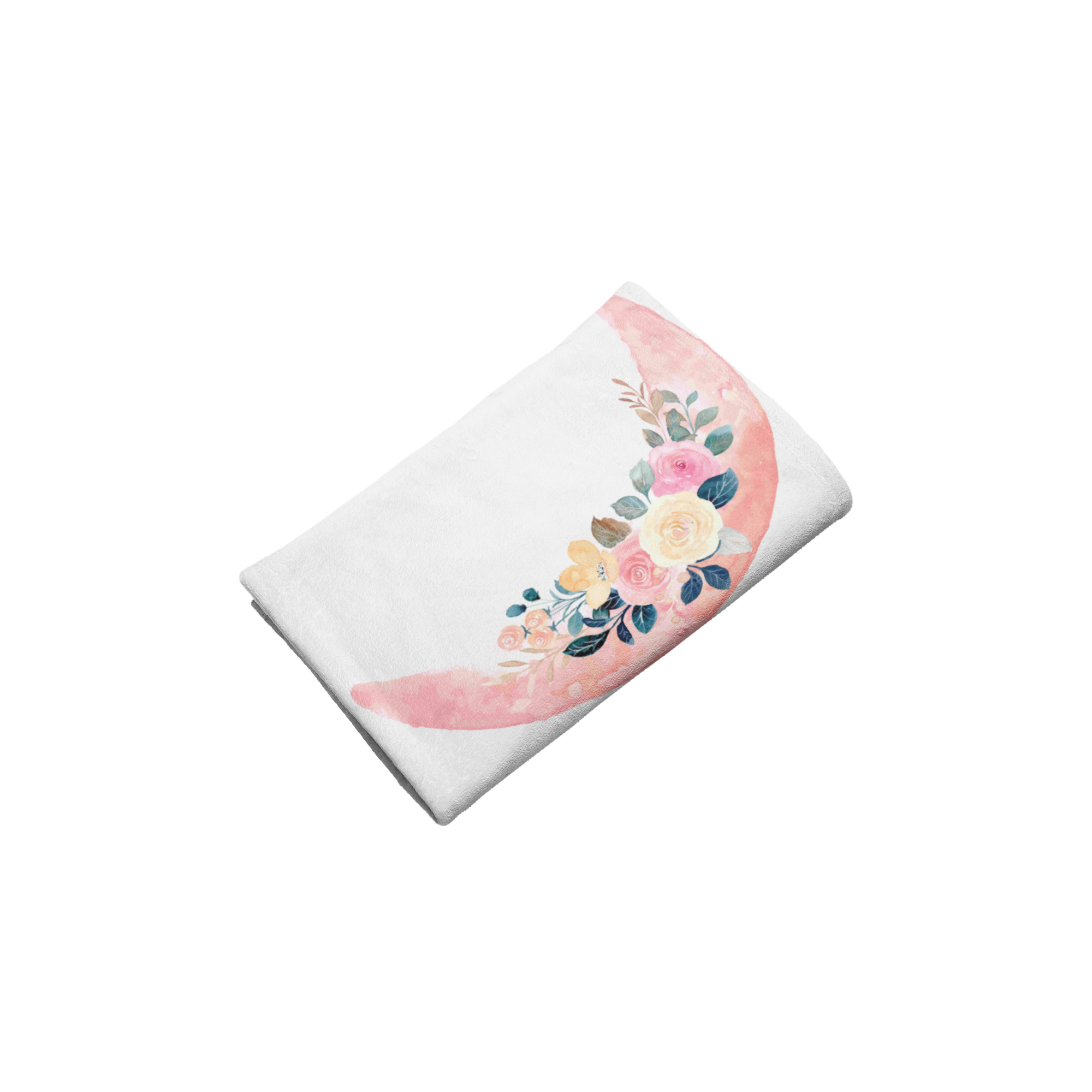  Cobija de Bebé Cumple Mes con Diseño De Luna  Rosa con Hitos Mensuales  Ideal para Fotos y Regalos de Baby Shower