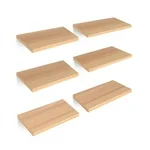 Set de Repisas Flotantes Redlemon de Madera 6 Piezas tipo Librero 30x10 cm