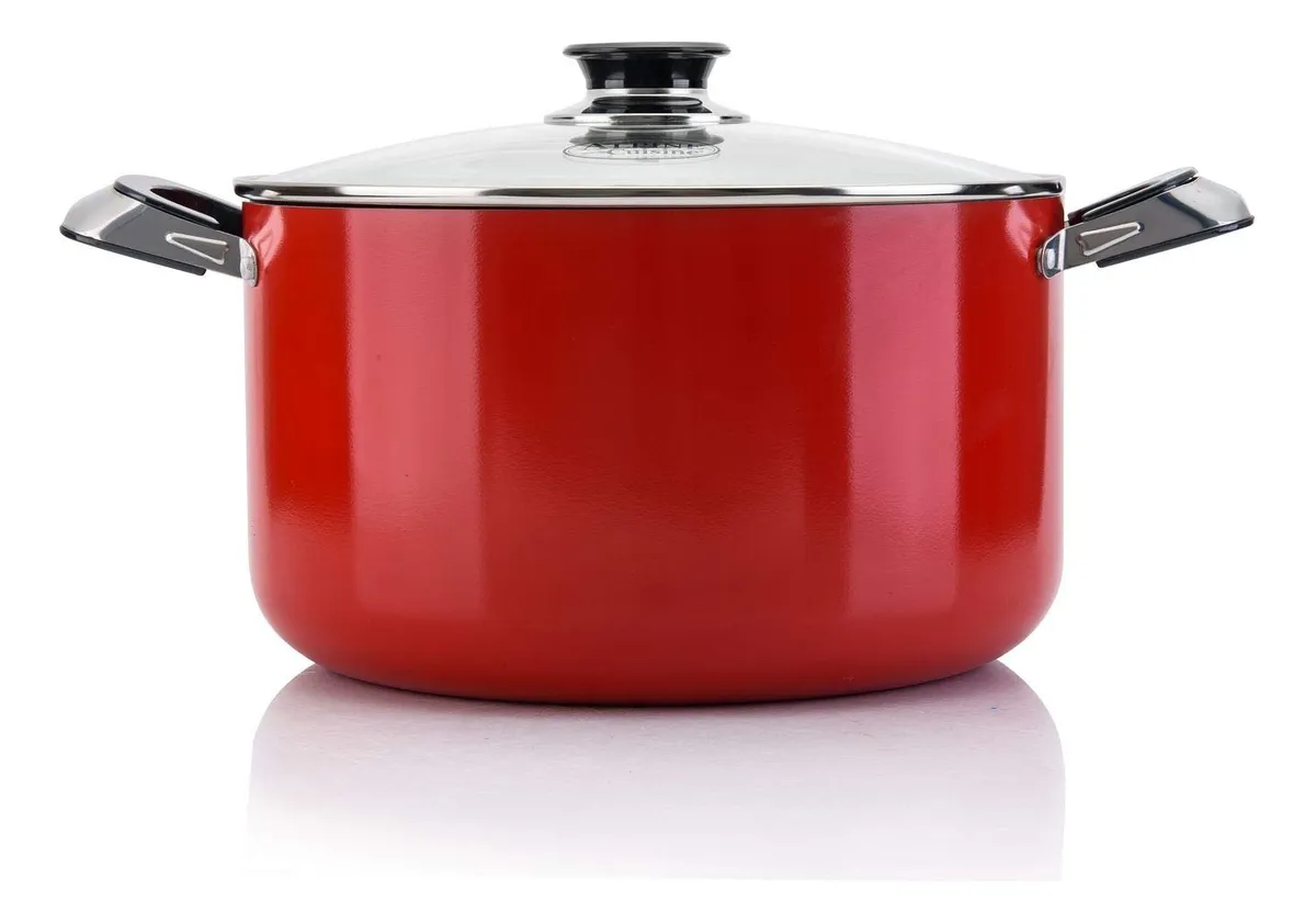 Bateria De Cocina Antiadherente 16 Piezas Alpine Cuisine Red