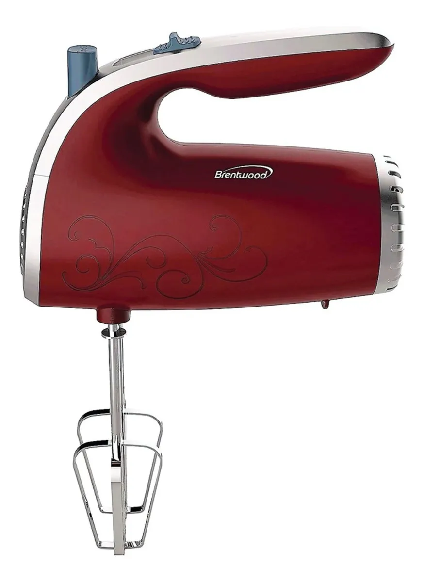 Brentwood Batidora Eléctrica De Mano, Color Rojo