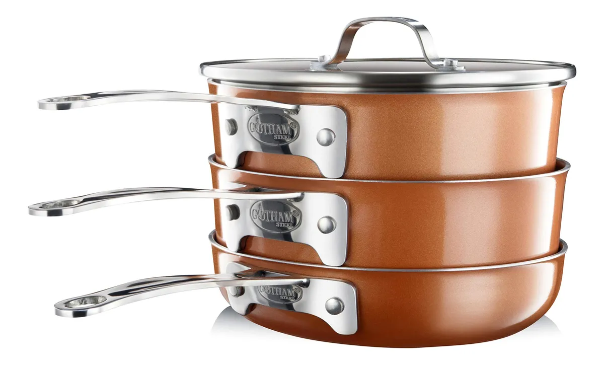 Bateria Cocina Gotham Steel 10 Pz Ultra Antiadherente Copper