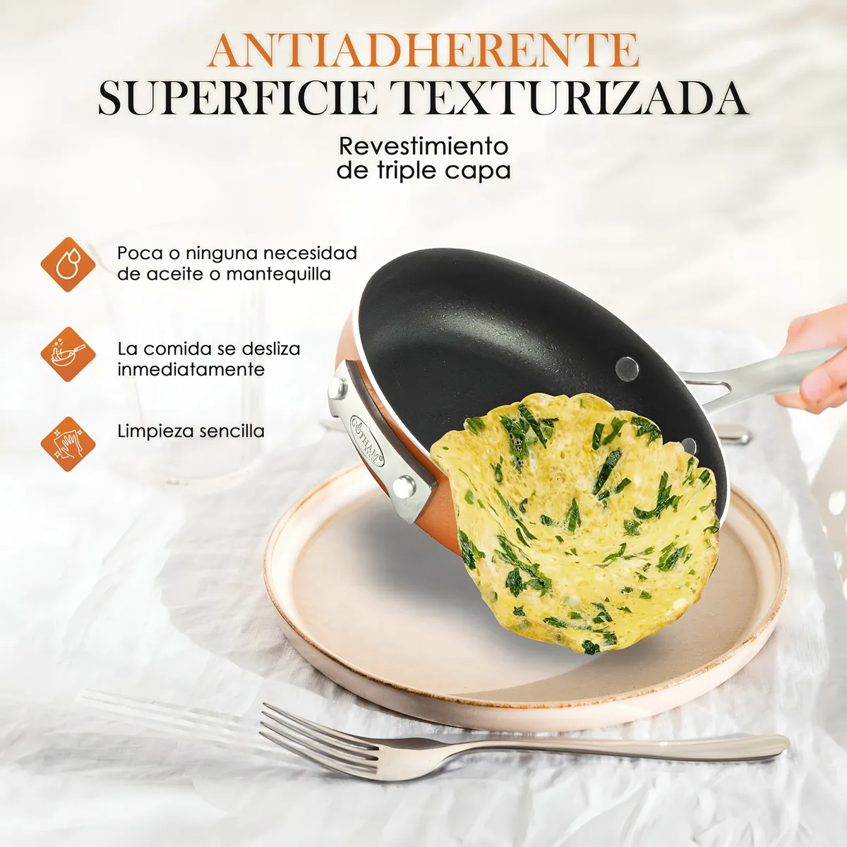 Bateria Cocina Gotham Steel 10 Pz Ultra Antiadherente Copper
