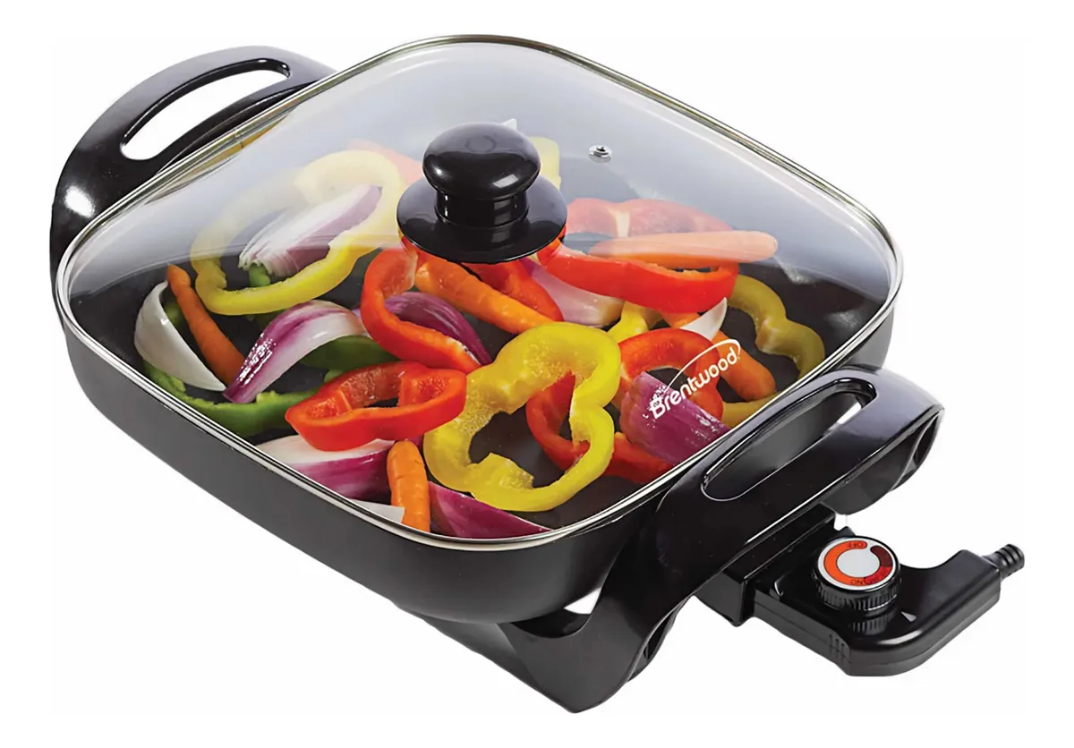 Sartén Eléctrico 4.2 L Tapa Vidrio 30cm Brentwood Temp Ajust