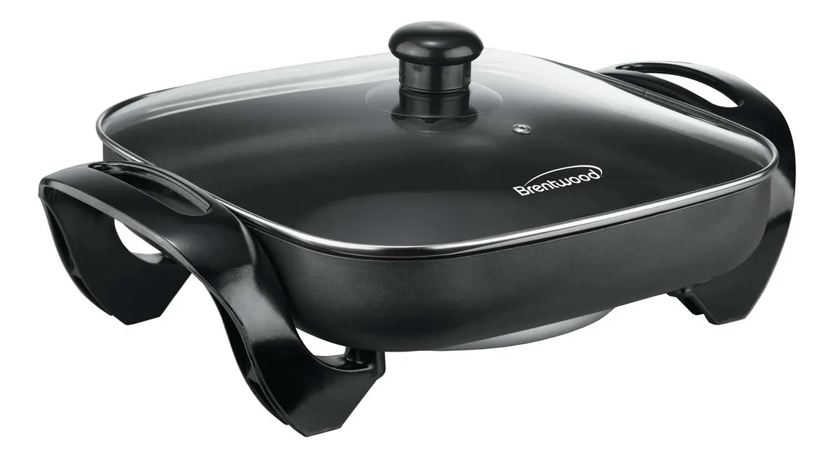 Sartén Eléctrico 4.2 L Tapa Vidrio 30cm Brentwood Temp Ajust