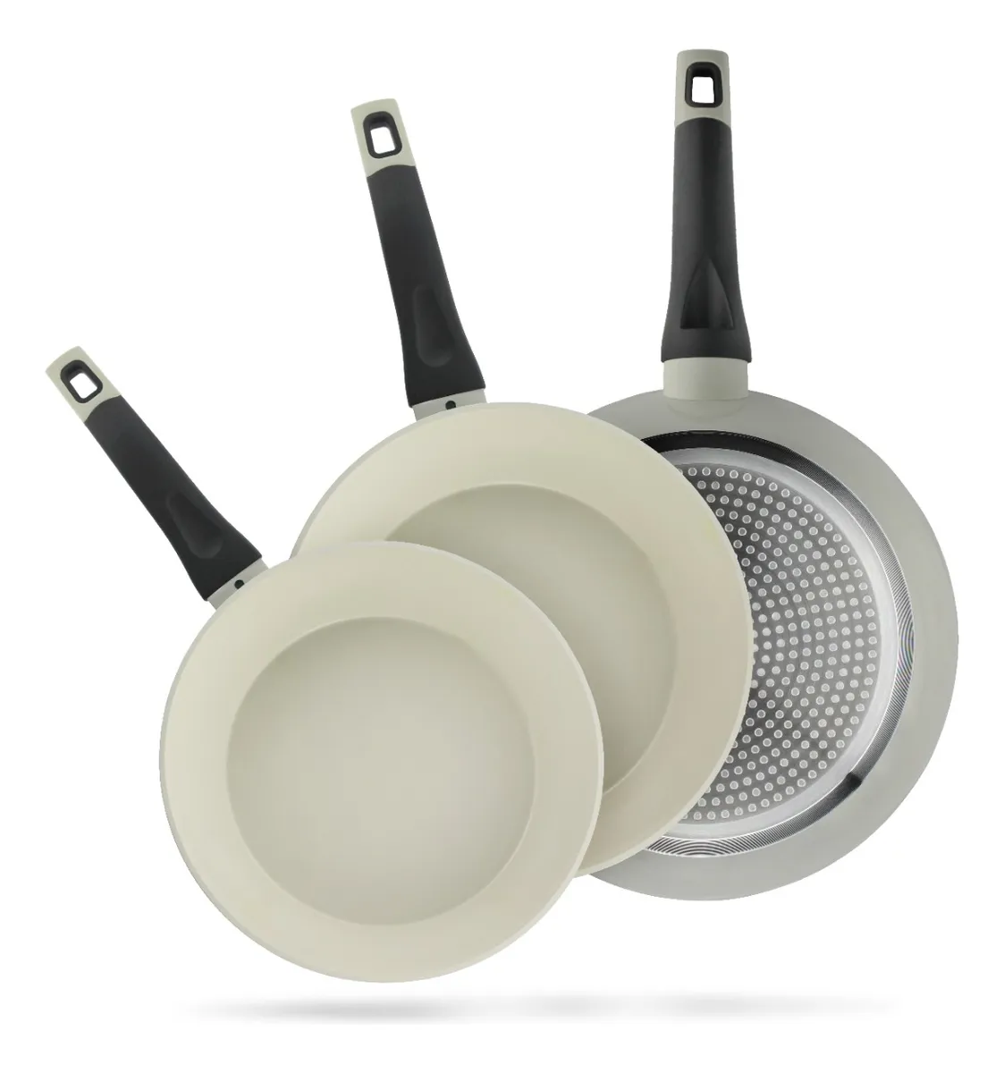 Juego De Sartenes Wok Ceramic Antiadherente + Tapa Universal