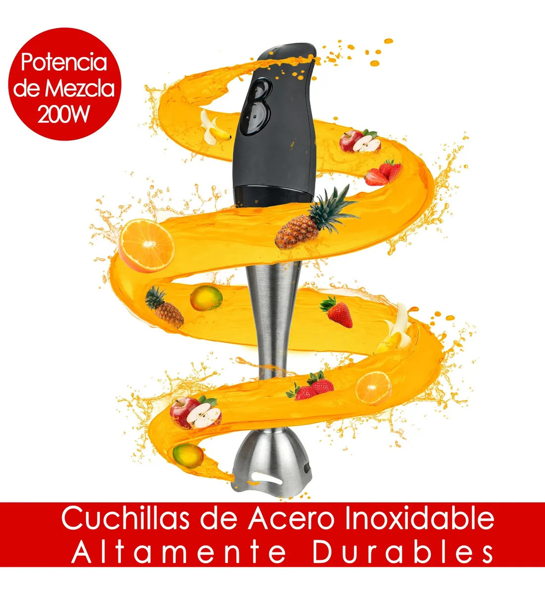 Batidora De Inmersión 2 Velocidades 200w Brentwood Hb-33 Negra 