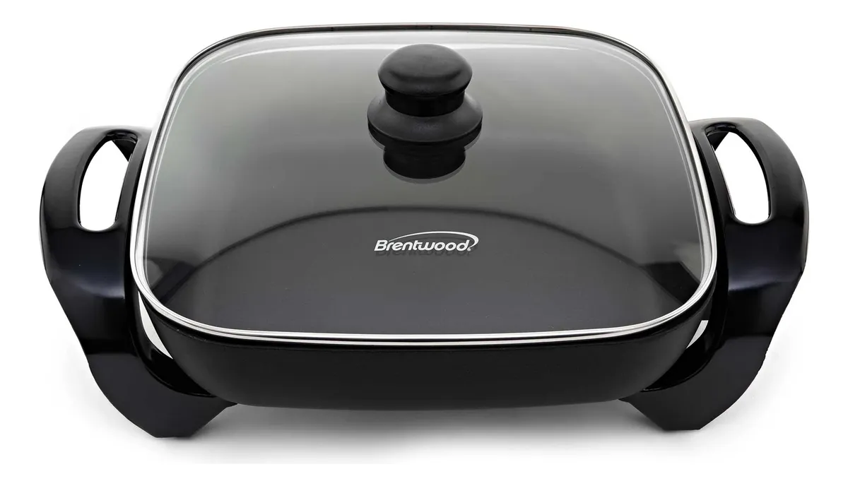 Sartén Eléctrico 4.2 L Tapa Vidrio 30cm Brentwood Temp Ajust