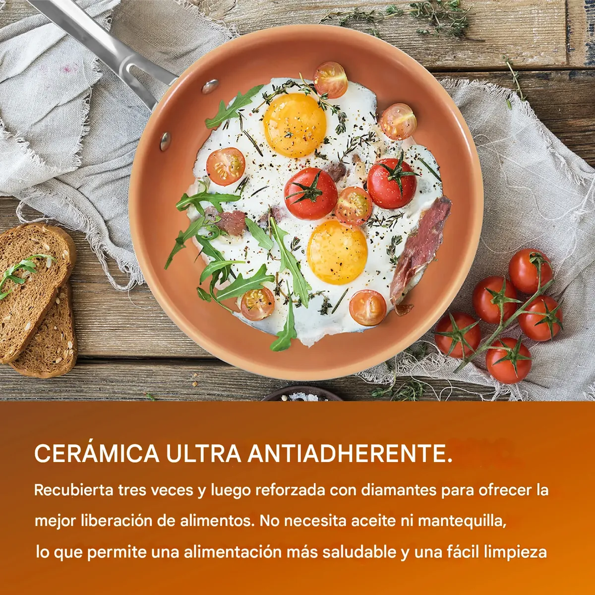 Batería De Cocina Gotham Steel Cerámica Antiadherente 12 Pz Gris