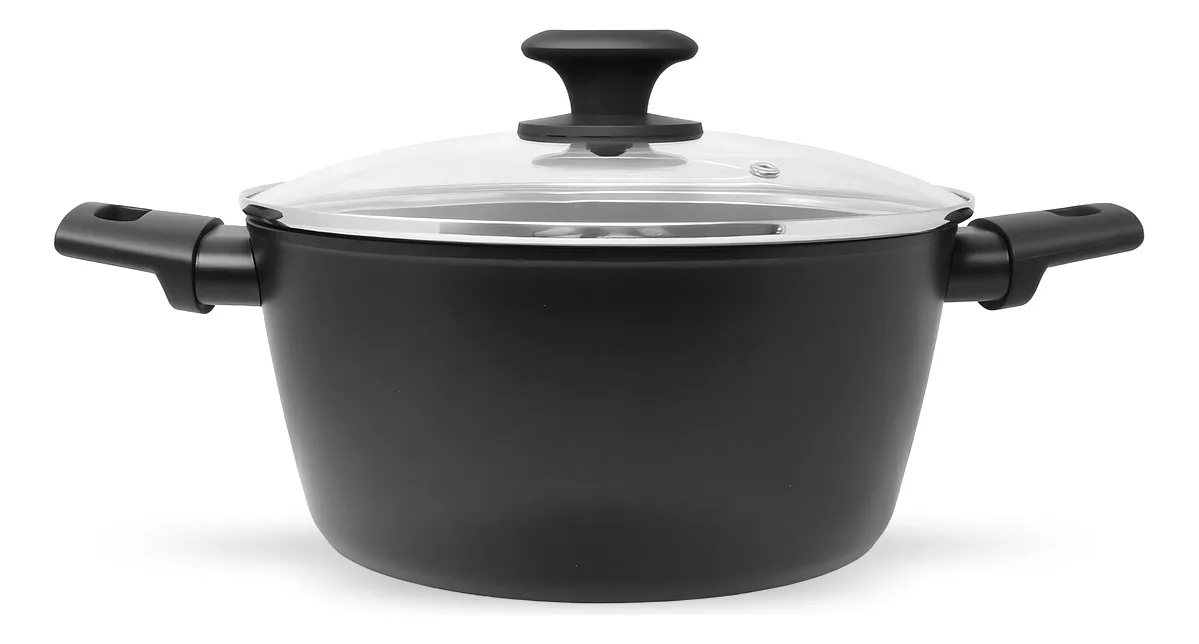Batería De Cocina Foode 2.5mm Antiadherente 8 Pz Inducción Negro
