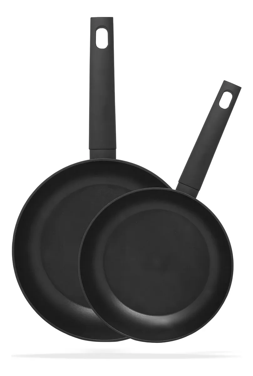 Batería De Cocina Foode 2.5mm Antiadherente 8 Pz Inducción Negro