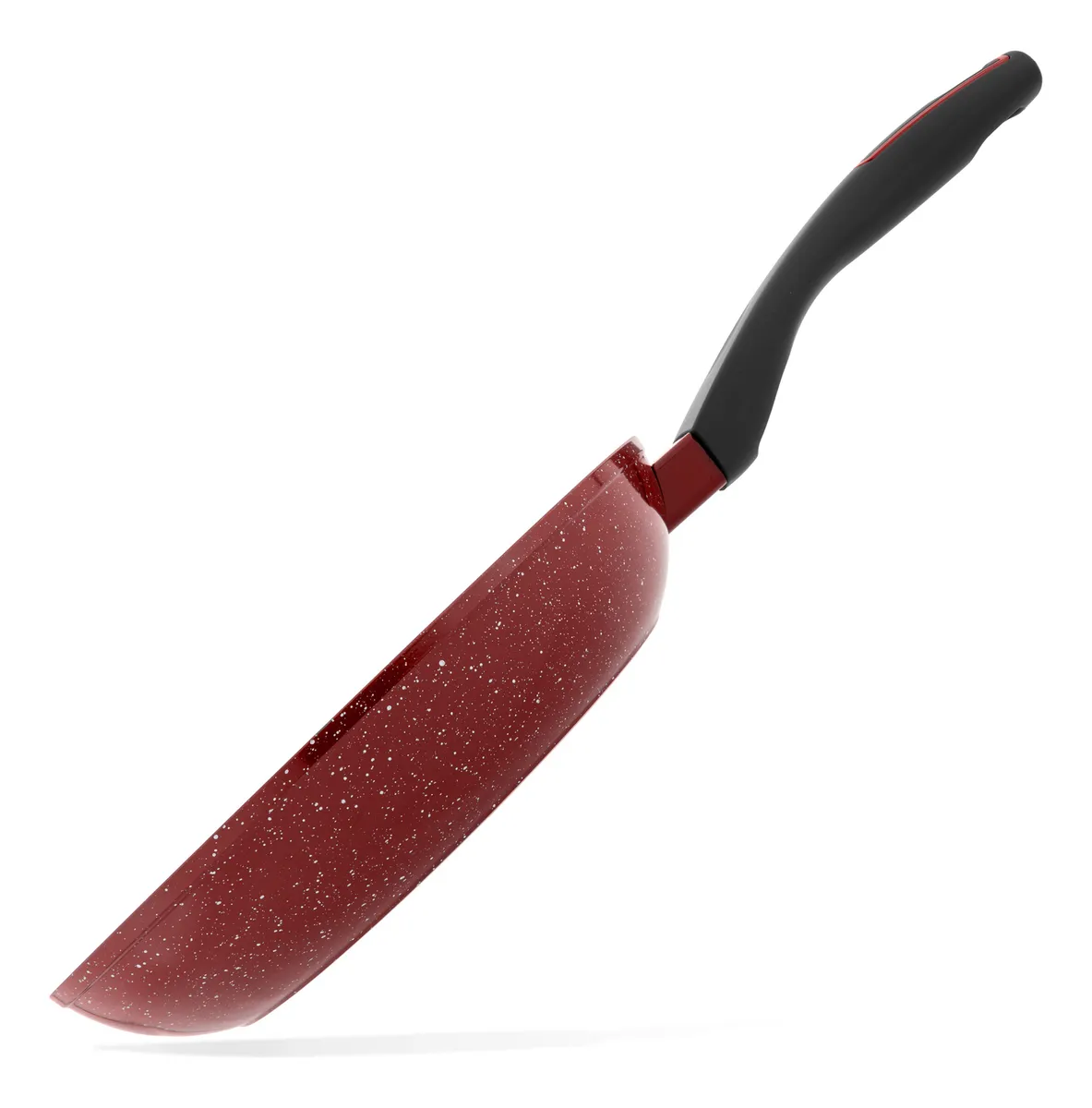 Batería De Cocina Completa 7 Piezas Antiadherente Con Tapas Roja