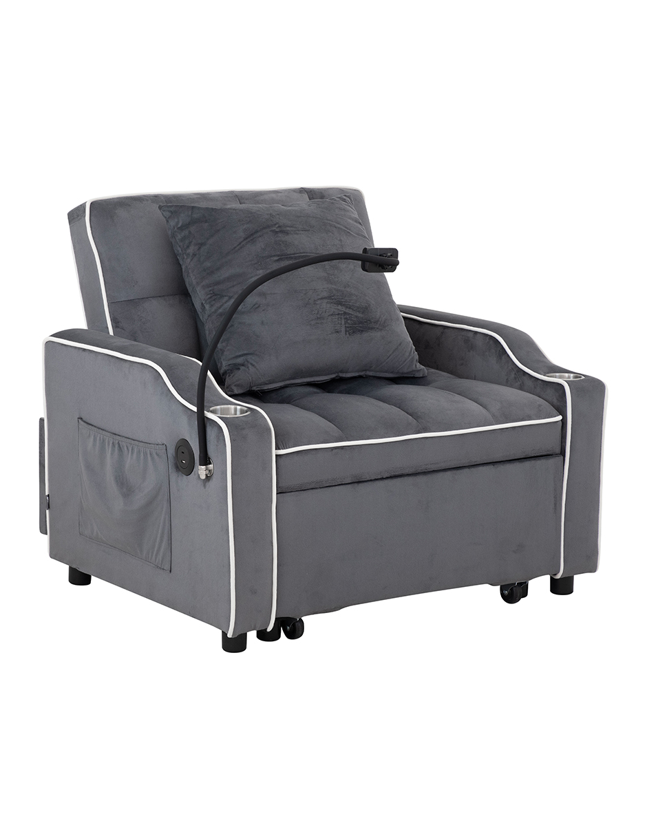 Sofá Cama Easy Living Roger Gris Oscuro